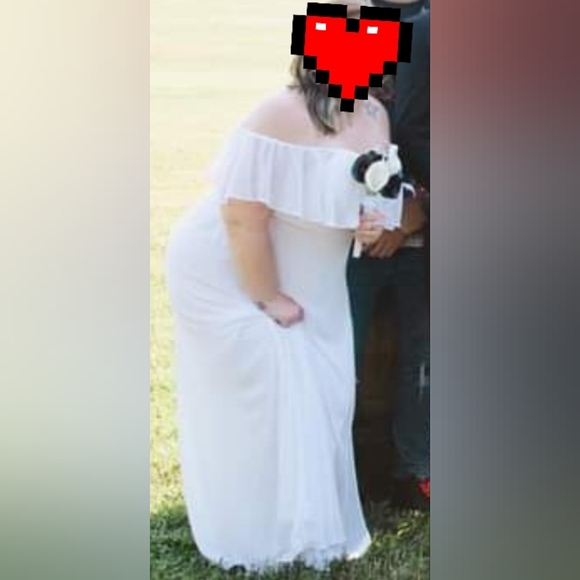 Long White Strapless White Bridesmaid/Formal Dress - Picture 5 of 5